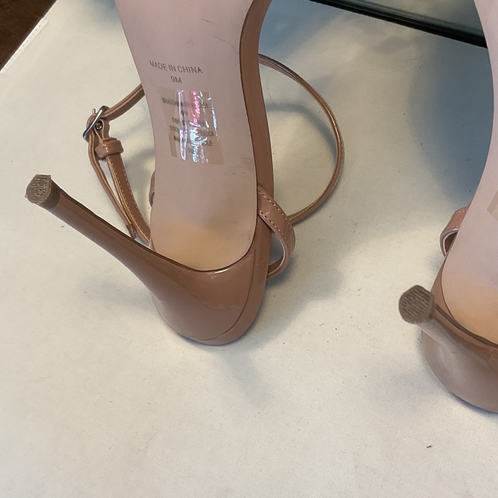 Steve Madden Nude Bow Strap Heels - Picture 6 of 8